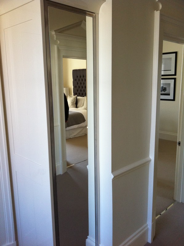 Full-length wardrobe mirror fitted in South Woodford home