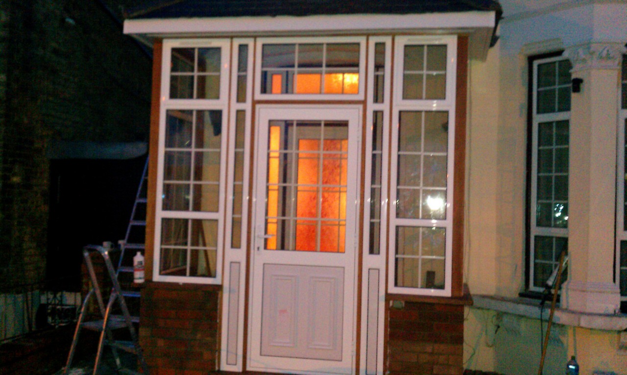 uPVC porch with Georgian bar glazing installed in South Woodford